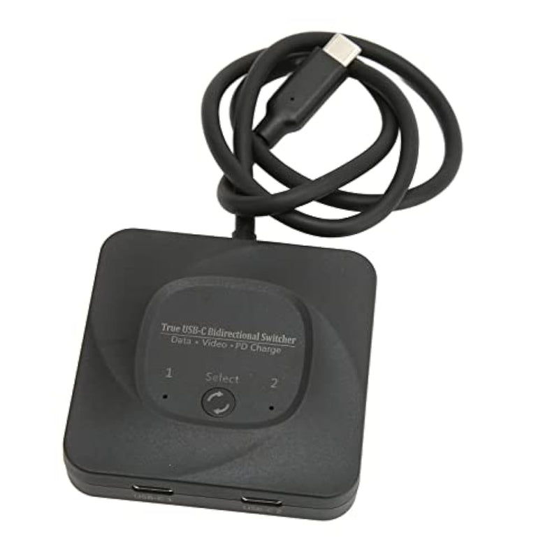 USB 3.0 Switch Selector, 2 in 1 Out USB C Switcher with Power Indicator, Bi Direction Switcher for 2 Computers Share 1 USB Devices