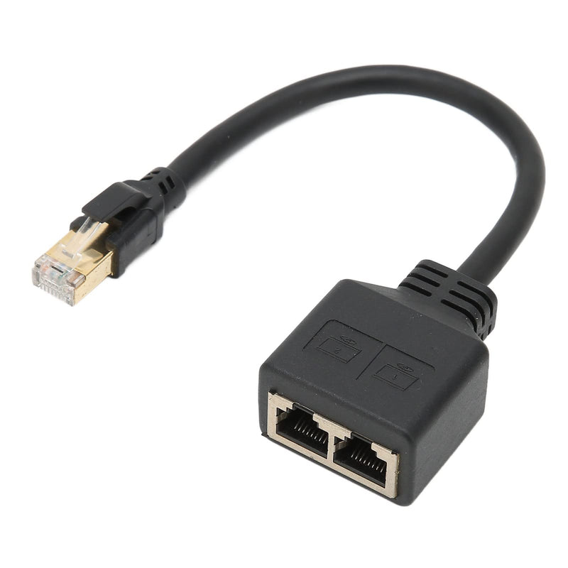 RJ45 Network 1 to 2 Port Ethernet Adapter Splitter, 1 Male to 2 Female LAN Ethernet Splitter Adapter Cable for All Networks, Homes and Offices, and All Broadband Connections