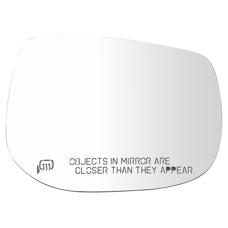 TRQ Passenger Side Mirror Glass Heated Convex Snap On Compatible with 2019-2021 Subaru Forester 2019-2023 Subaru Crosstrek SU1325114 MGA05856