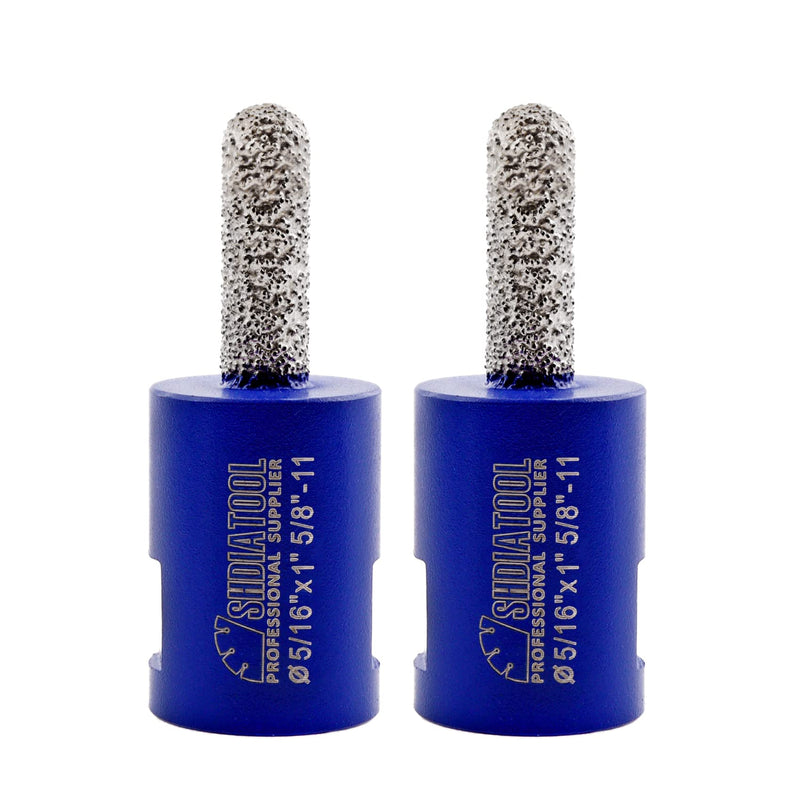 SHDIATOOL Diamond Mortar Raking Bit 5/16-inch x 1-inch Mortar Router Bits for Old Mortar Blown Damaged Bricks or Natural Stone Removal (8mm x 25mm)(2 Pieces) 2 5/16"x1"(8x25mm)
