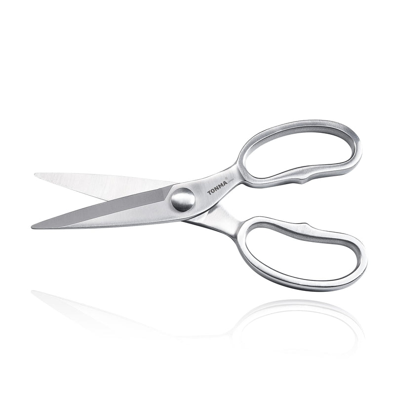 TONMA Kitchen Scissors All Purpose [Made in Japan] Full Metal Stainless Steel Japanese Kitchen Shears Heavy Duty with Micro Serrated, Cooking Scissors for Food Ergonomic Dishwasher Safe Classic Kitchen Scissors