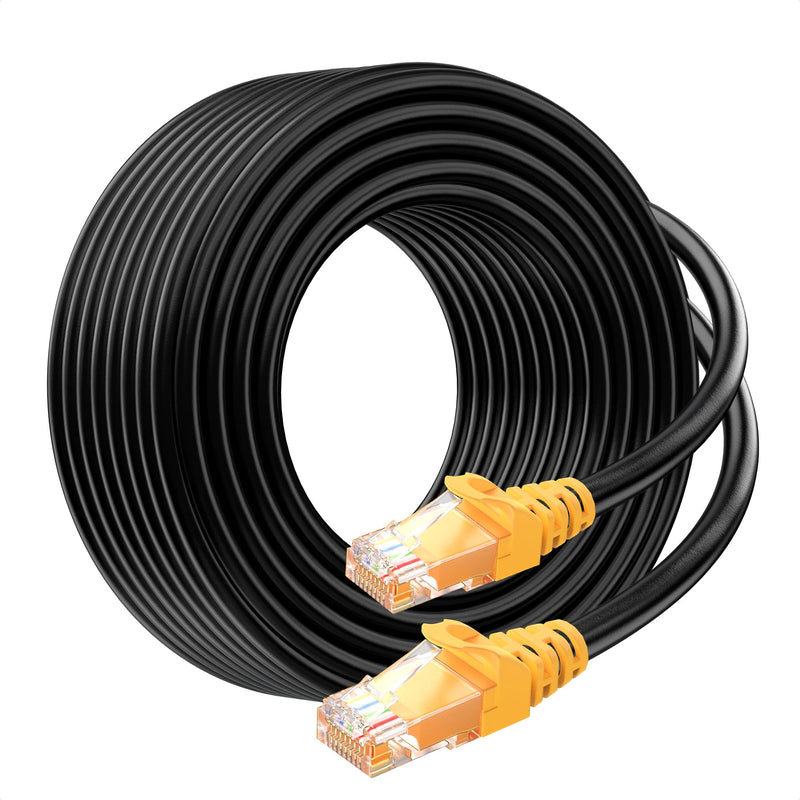 Cable Matters 10Gbps Pure Copper 24 AWG Cat 6A Ethernet Cable - 100ft, [Direct-Burial Rated, Waterproof and Weatherproof] Outdoor Ethernet Cable with 500 MHz Bandwidth, Long Cat6a PoE Cord 100 Feet
