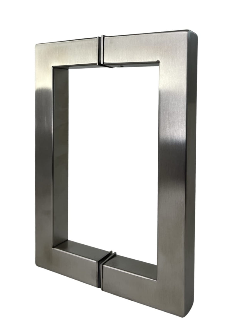 Shower Door Handle – Premium Nickel Shower Glass Doors – Stainless Steel Glass Door Handle – Durable and Sturdy Design – Installation Kit Included (Nickel, 6inch)