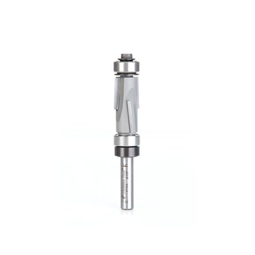 Amana Tool 47164 Carbide Tipped Flush Trim Compression 1/2 D x 1 Inch CH x 1/4 SHK w/Upper and Lower Ball Bearing Guides Router Bit