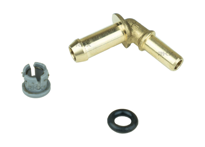 RKX Upgraded Metal Water Pump to Thermostat Outlet Tube Compatible with Jaguar Land Rover Range Rover 3.0L V6 5.0L V8JLR C2Z28258 LR049990 L494 L405 Water Pump Outlet Barb