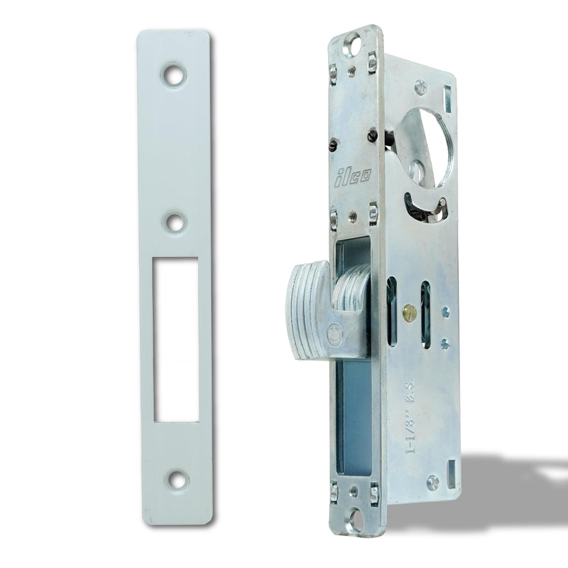 Summit DOORWARE Mortise Hook Bolt Lock | Adams Rite Style Door Lock Replacement Parts for MS1850S-X5X Series Locks | Mortise Lock for Maximum Security | 31/32" Backset - Aluminum Finish 1-1/8"
