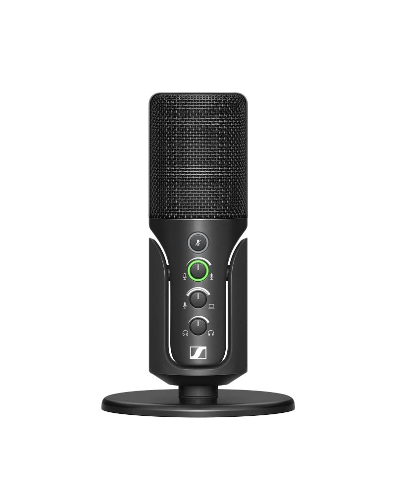 SENNHEISER Professional Profile - USB Cardioid Condenser Microphone & Table Stand, 1.2 m USB-C Cable - Mute Button, Built-in Headphone Jack, Gain, Mix & Volume Control, for PC & Mac,Black Profile Mic