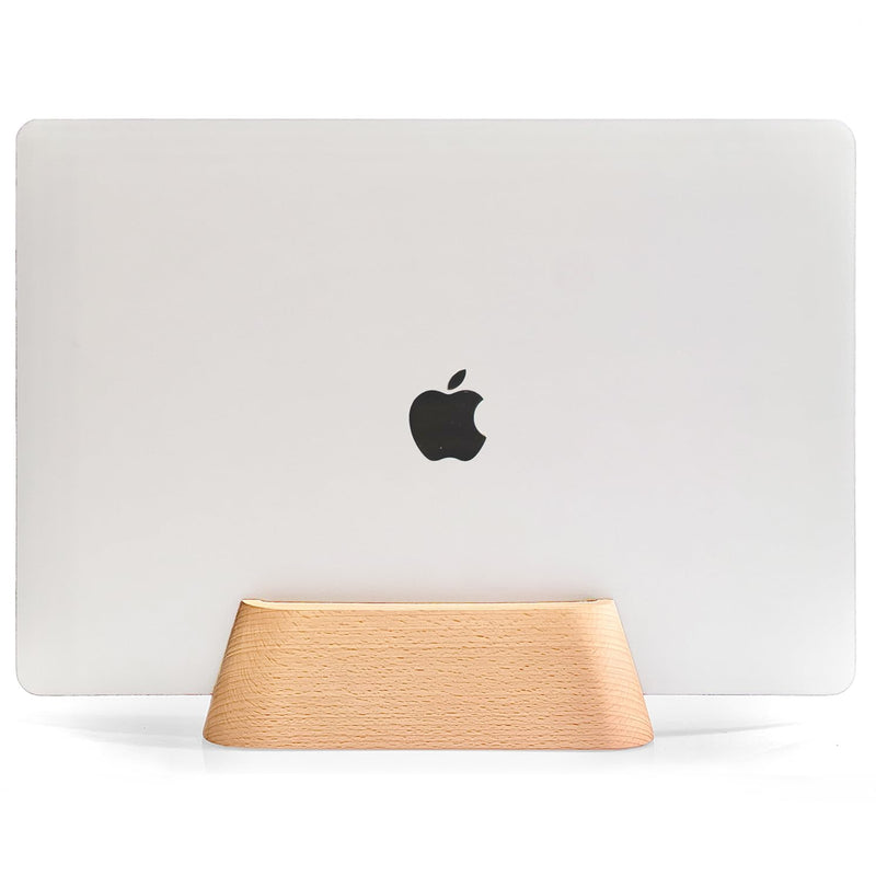 ACODE Wood Vertical Laptop Stand for Desk - Compatible With MacBook Pro Air, Surfaces - Storage Rack Slot Thickness 0.59" to 0.71" - Upright Holder 1 Fagus lishizhijia