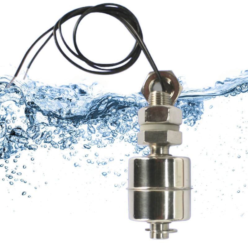 ONLYWON Water Level Sensor & Float Switch for Boat Bilge Pump & Oil Level Sensor & Liquid Level Sensor, High Temperature Resistance 150C & 304 Stainless Steel Vertical Float Switch (Always Open) Vertical liquid level float detection switch
