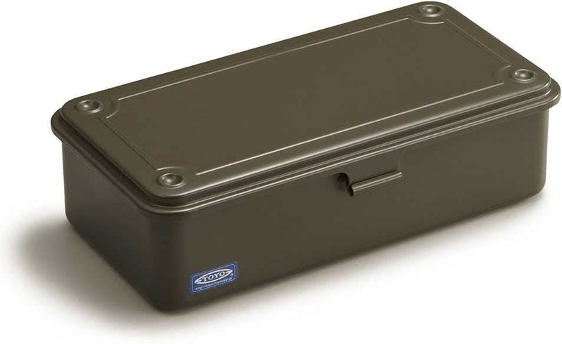 toyo steel tool box T-190 MG (MILITARY GREEN) H7.99×W4.29×D2.20inch Steel Trunk For Pegs, Metal fittings, Pen, Accessory, And Utility Knife Made In Japan
