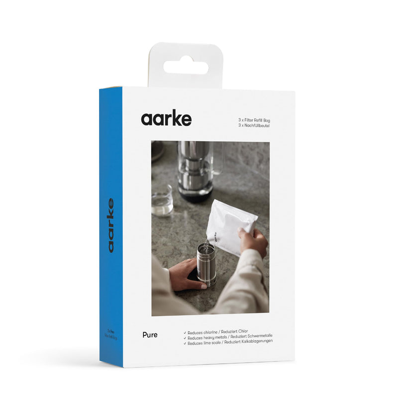 Aarke Pure Filter Refill Granules - Reduces Heavy Metals for Clean Water, Eco-Friendly, 8-Week Performance, Compatible With Purifier Pitchers (3 Pack) aarke Pure