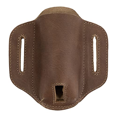 Hide & Drink, Multi-Tool Holder for Belt, Tool Holster for Waist, Pocket Knife Set Case, Outdoor Accessories, Full Grain Leather, Handmade Single Malt Mahogany