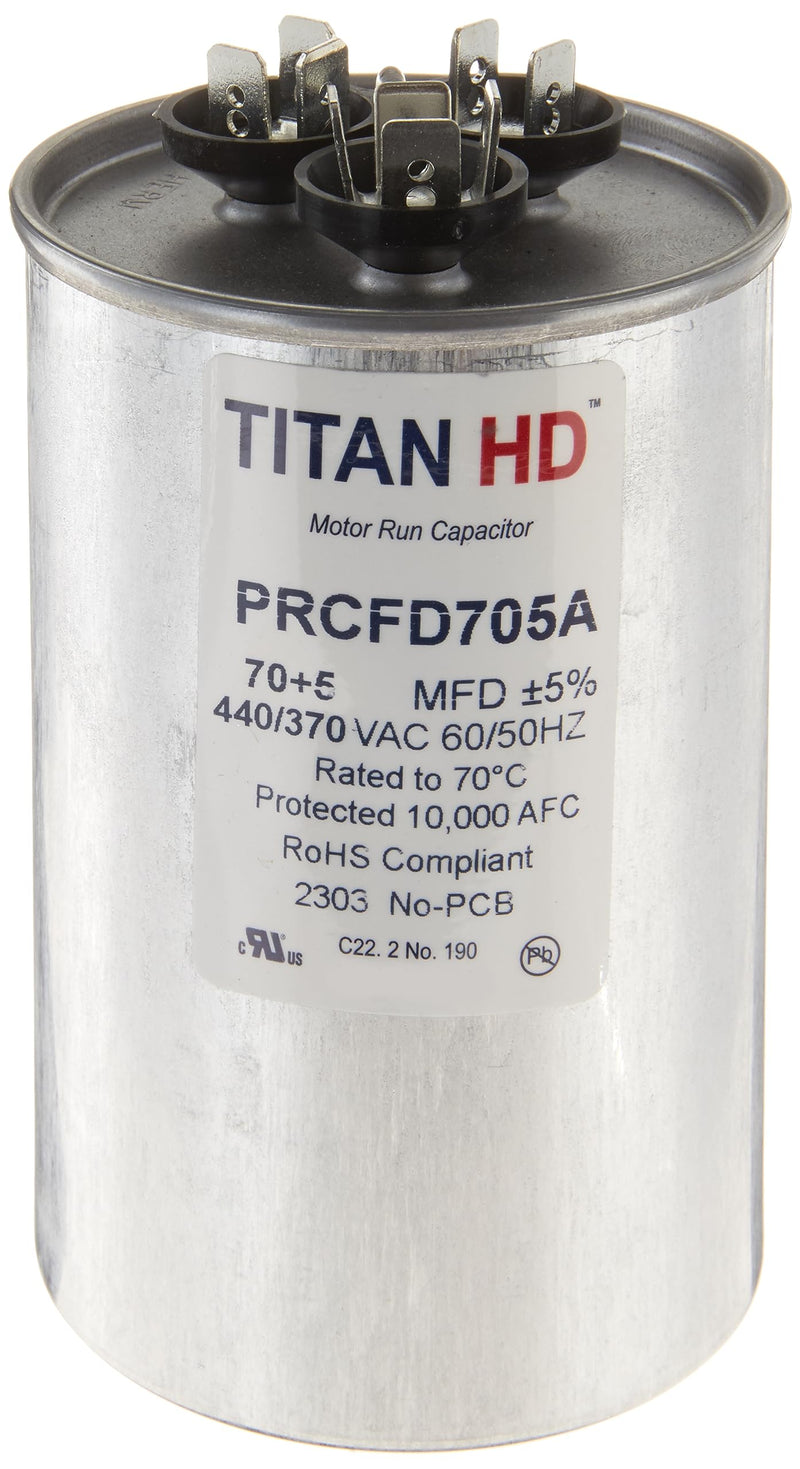 Packard Titan Hd 70+5Mfd, 440/370V, Round Prcfd705A