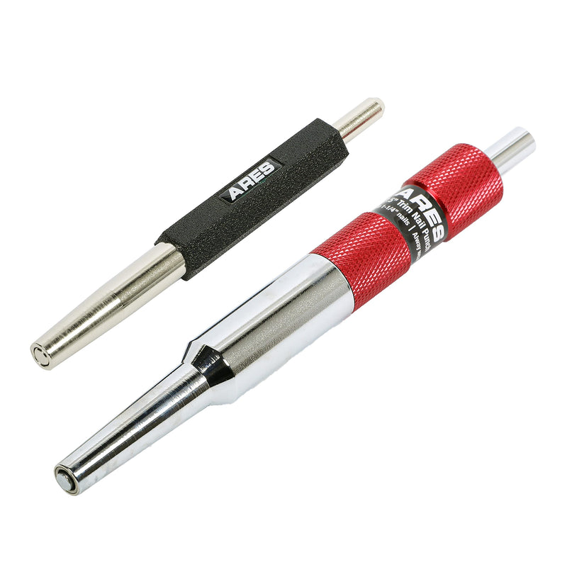 ARES 10117 2-Piece Trim Nail Punch Set 6-Inch and 7.5-Inch Punches Drive Nails Up to 1-1/4-Inch (31.2mm) 2pc Trim Nail Punch Set