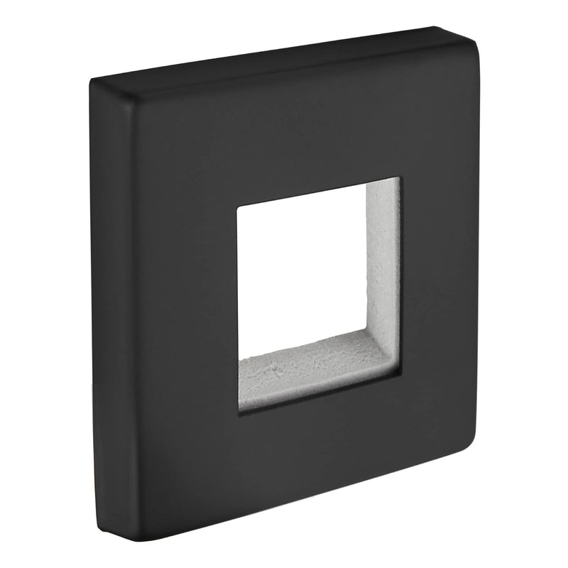 Heyalan Matte Black Shower Flange Cover 2.5 Inch Hand-held Shower Holder Flange Replacement Square Escutcheon Cover Plate 1 pc for Shower Wand Bracket Wall Cover for shower holder