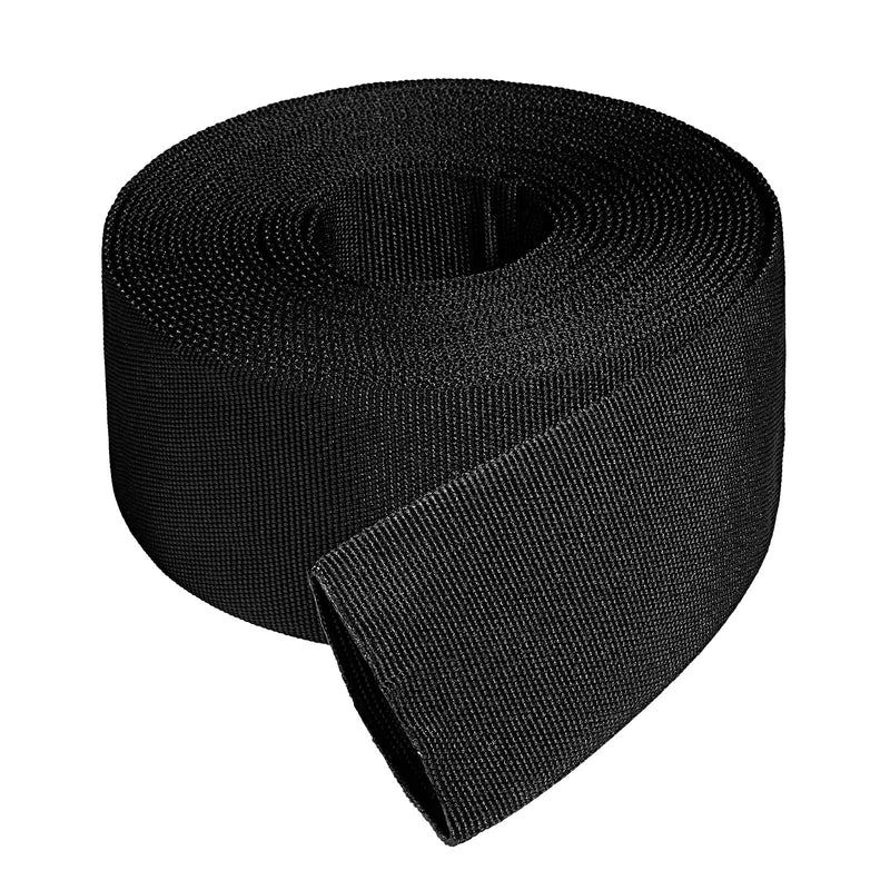25FT Nylon Protective Sleeve Sheath Cable Cover Welding Tig Torch Hydraulic Hose Cover, Nylon Abrasion Resistant Flame Retardant Cable Cover for Chain, Rod Welding Cable, 1.5" ID, Black 1.5 Inch - 25 Feet