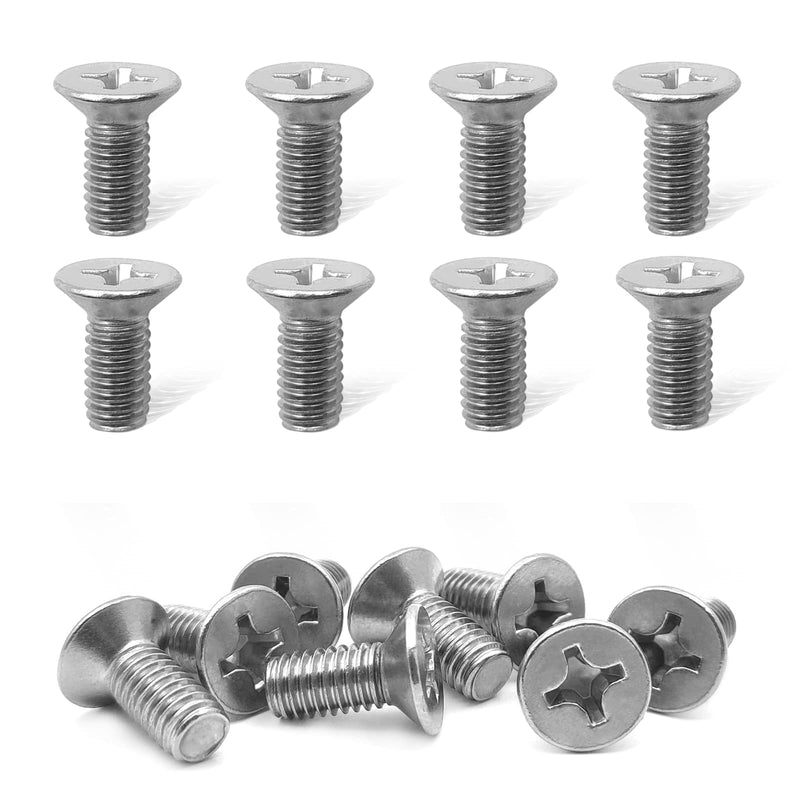 8Pack Stainless Steel Brake Disc Rotor Screws, Stainless Steel Retaining Screws for Front and Rear by Mission Automotive, Compatible with for Honda, Acura, Hyundai and Kia Models 8PCS Silver