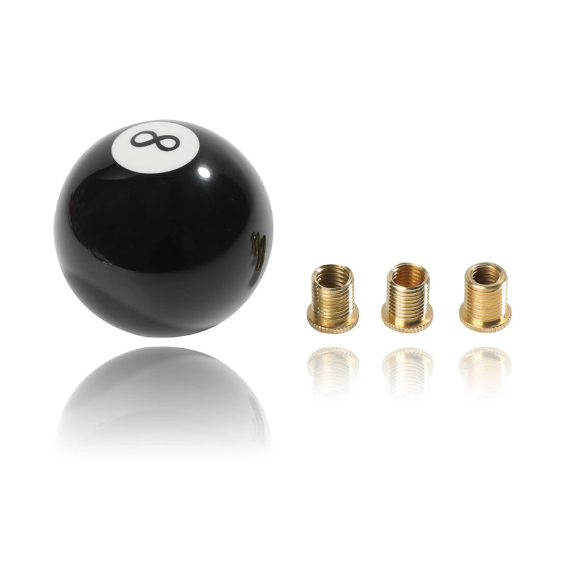 Shift Knob Manual Gear,Round Shift Knob Acrylic Gear,4 5 6 Speed Universal Shifter Knobs with 3 Adapters,Fit for Manual Car M 8 * 1.25, M 10 * 1.25, M 10 * 1.5, M 12 * 1.25 (Black8) Black8