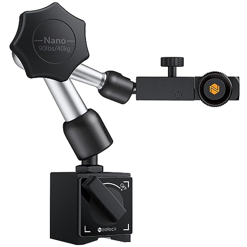 Neoteck 90lbs/40kg Magnetic Base Stand Indicator Holder for Test Indicator Silver Nano-90lbs/40kg Tensile Force