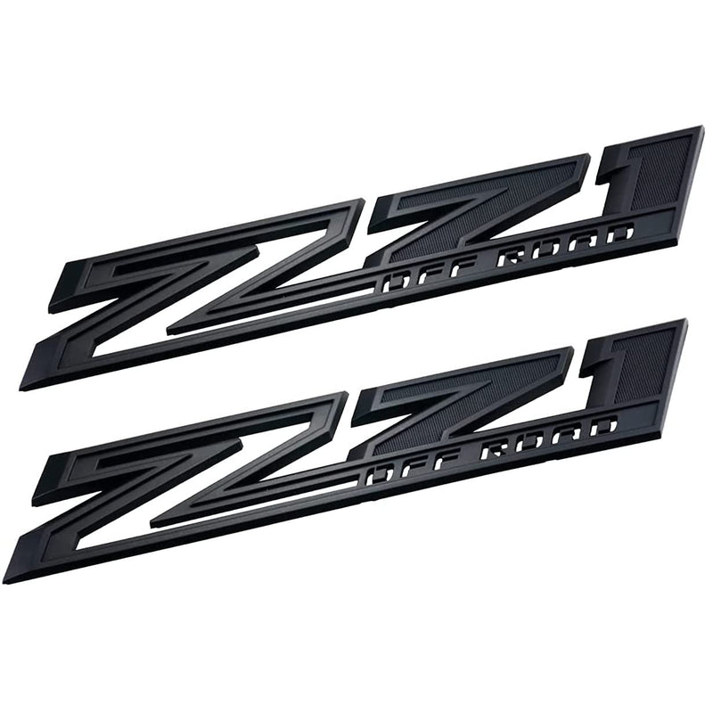 2pack 2019-2025 OEM Z71 Off Road Emblems Side Decals Badges Compatible with fits Silverado Offroad Parts 84632695 (All Black) All Black