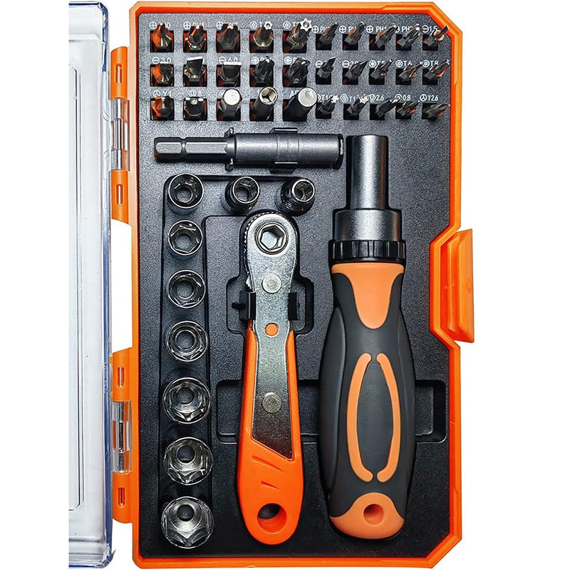 Ratcheting Screwdriver Set Screwdriver 42 in 1 Ratchet Wrench Set, With Rotatable Ratchet Handles ＆ Storage Case, Household Repair Tool Kits for Bike 42pcs Ratchet Screwdriver