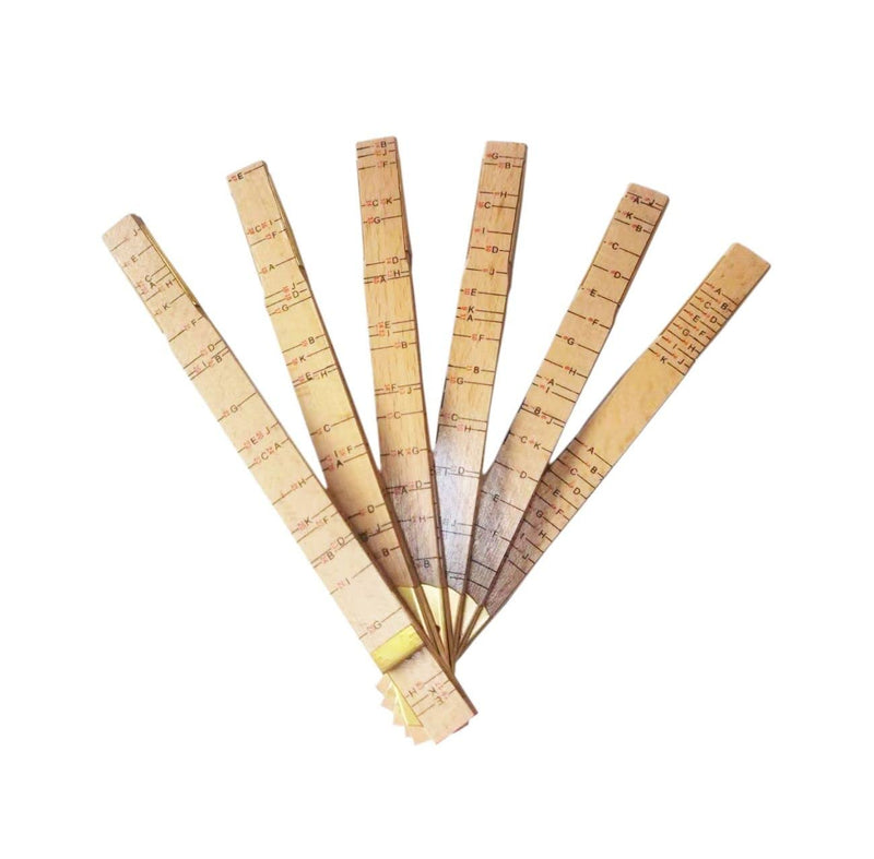 Zeluga 23-241 5/8in. x 6ft. Oversized Brick Mason Two Way Wood Rule, Folding Wood Ruler with Letter Side, Natural