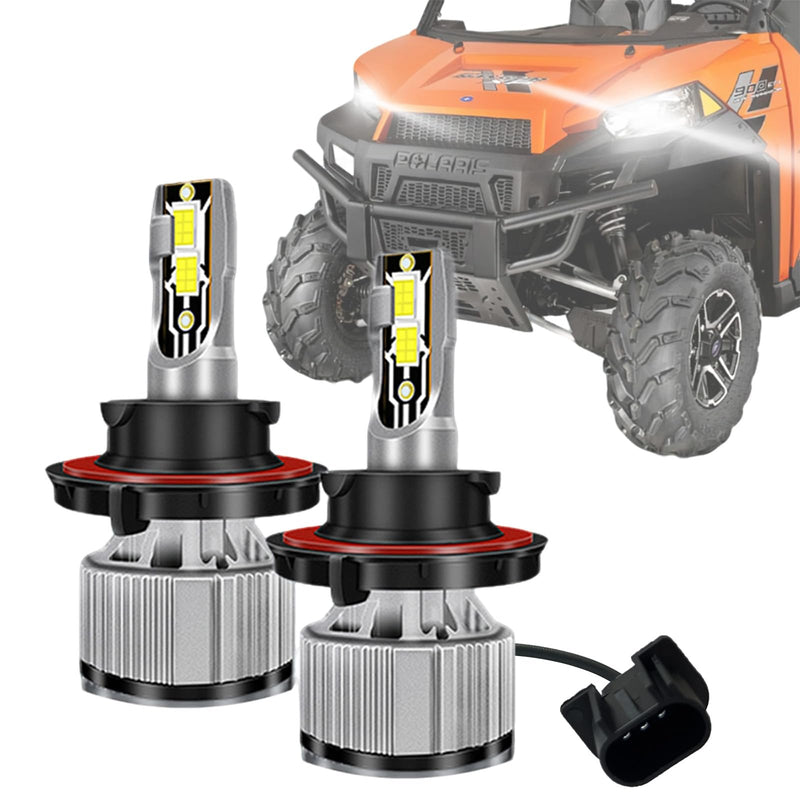  [AUSTRALIA] - Polaris light Bulb, H13/9008 UTV Fog Bulb compatible with Polaris Ranger 800 900 1000 XP bulb, RZR 570/900/1000s 4012279, Hi/Lo Beam 12000LM 60W Cool White, 2-Pack