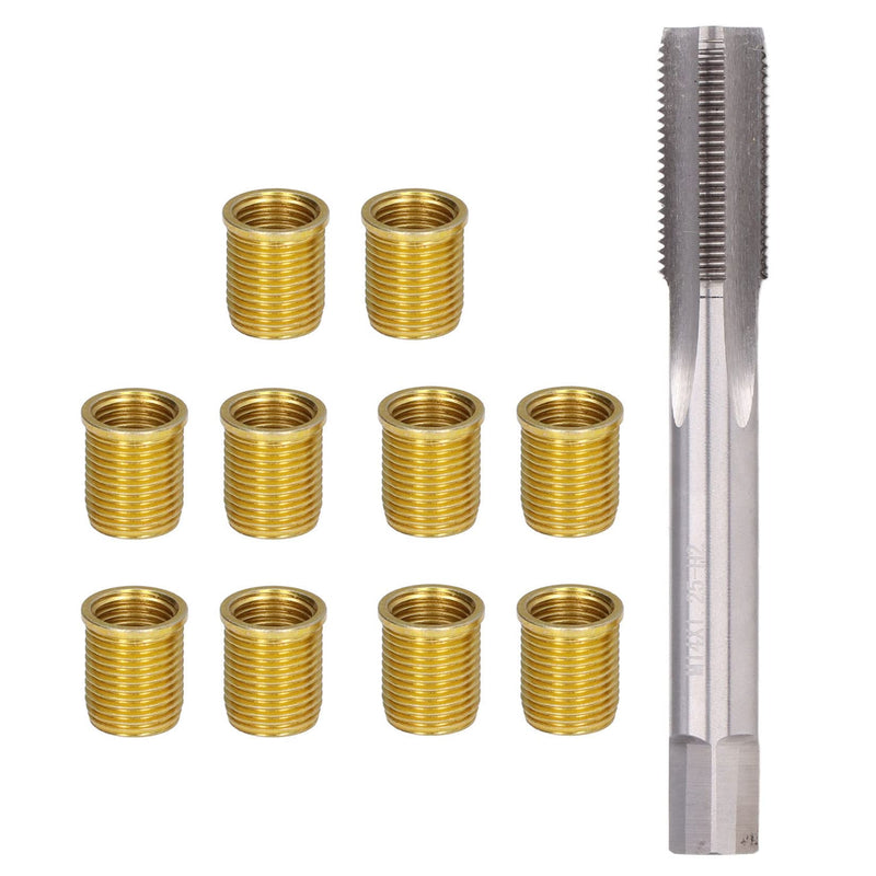 Spark Plug Thread Repair kit, M12x1.25 Inserts and M14x1.25 Tap Stainless Steel Thread Repair Tool for Automotive Engine