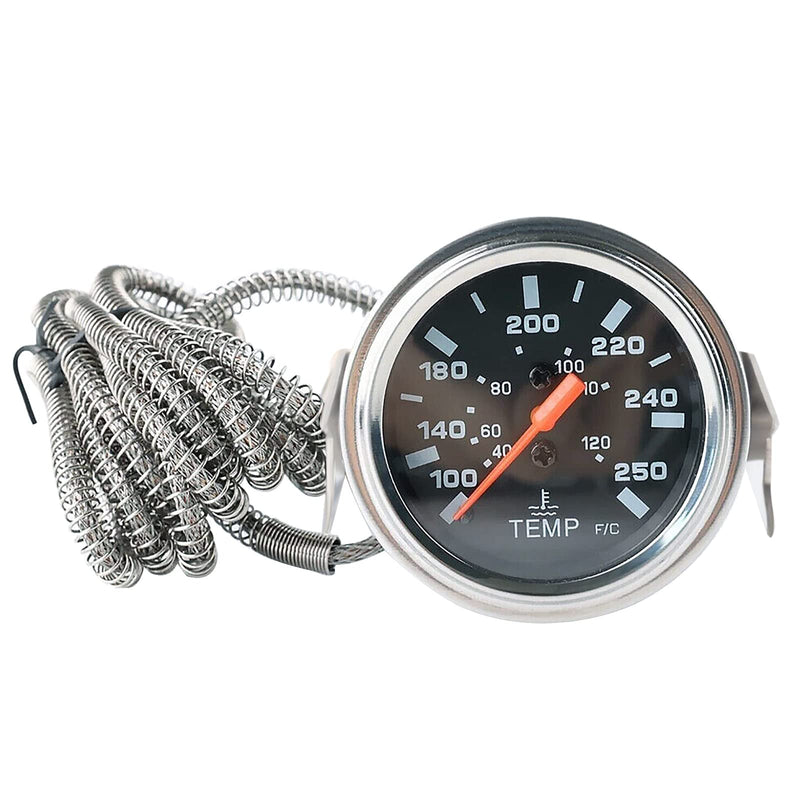Mechanical Car Water Temp Temperature Gauge Endxedo 2'' inch 52MM Pointer Electrical Water Temperature 12V Temp Gauge Car Meter with Sensor NPT 1/2