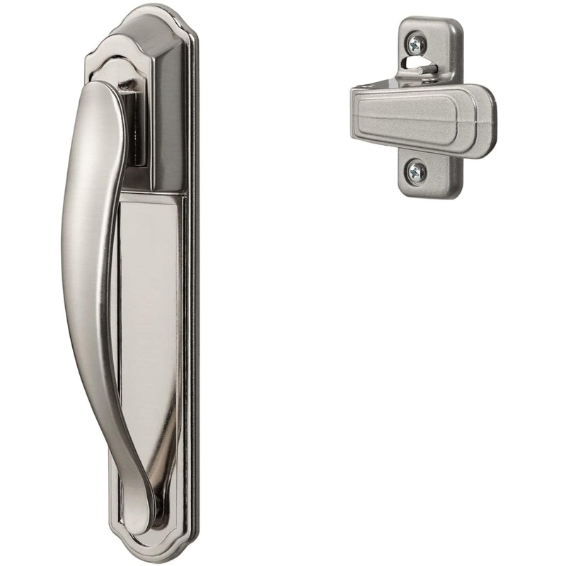 Ideal Security DX Pull Handle Replacement Set for Storm Door and Screen Door, Satin Silver