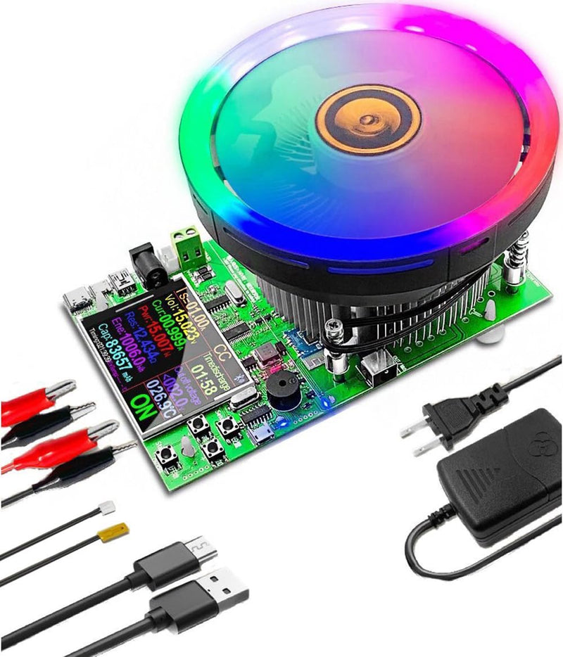 Eyes.sys Electronic Load Tester, USB Load Tester, 180W 200V 20A Battery Capacity Tester Constant Current & Constant Voltage, 4 Modes, Intelligent Discharge Resistance Power Tester
