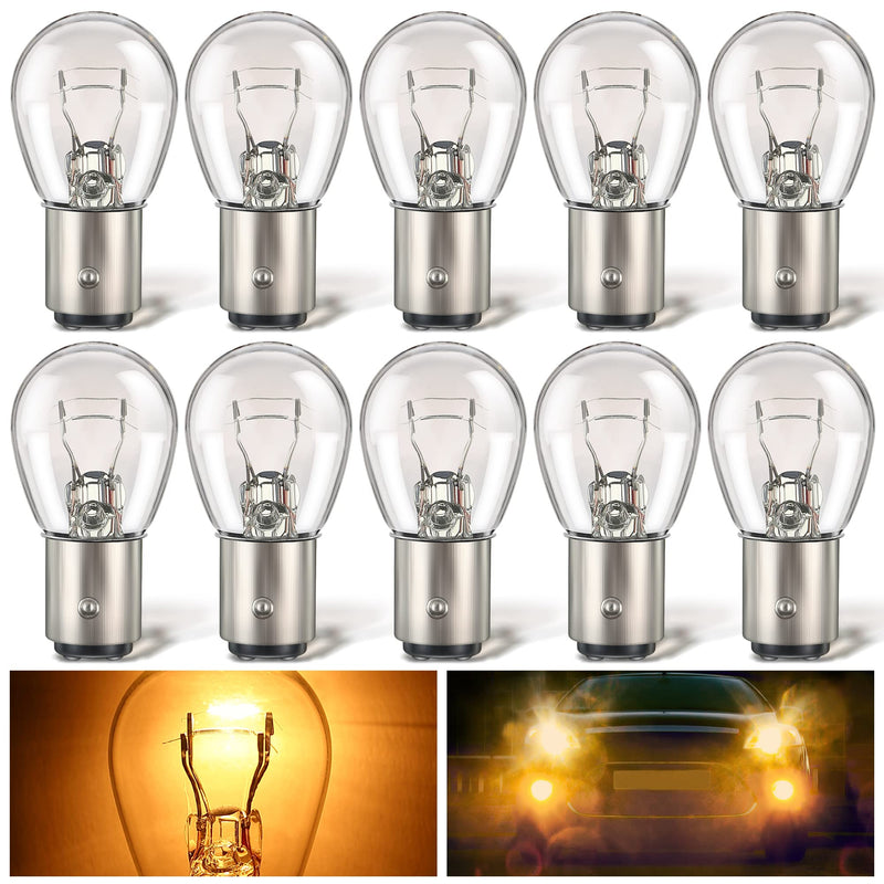 Meonum 10 Pack 1157 Bulb, 2057 2357 7528 BAY15D, Brake Light Bulbs, Turn Signal Bulb Replacement for Marker Tail Running Parking Backup Lights, Compatible with 2357 1016 1034 1076