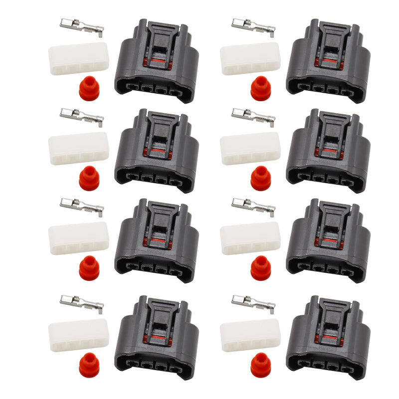 8Pcs Ignition Coil 4 Pin Plug Connector 90980-11885/7283-7449 Replacement for To-yota Le-xus Camry Yaris