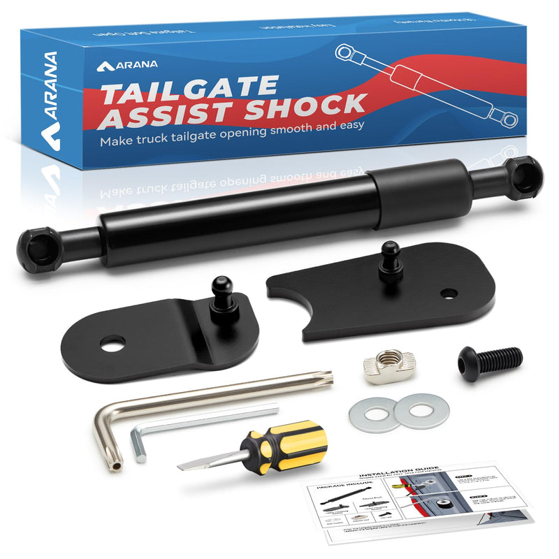 ARANA Tailgate Assist Shock for Ford Maverick, 2022-2025 Maverick Truck Tailgate Soft Open Accessories, Tail Gate Mods Damper Kit Fits Ford Maverick Hybrid XL XLT LARIAT(All Tools Provided) 43207