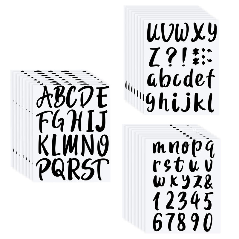 Outus 576 Pieces 8 Sheets Letters Stickers Self Adhesive Vinyl Letter Alphabet Number Stickers Mailbox Numbers Sticker, Decals for Classroom Decor Sign Door(Black,3 Inch) 3 Inch Black