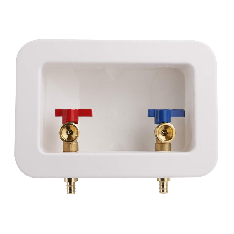 Washing Machine Outlet Box, 1/2-inch PEX,Plumbing Accessory, PEX Laundry Box… 1/4" turn hot and cold ball valve