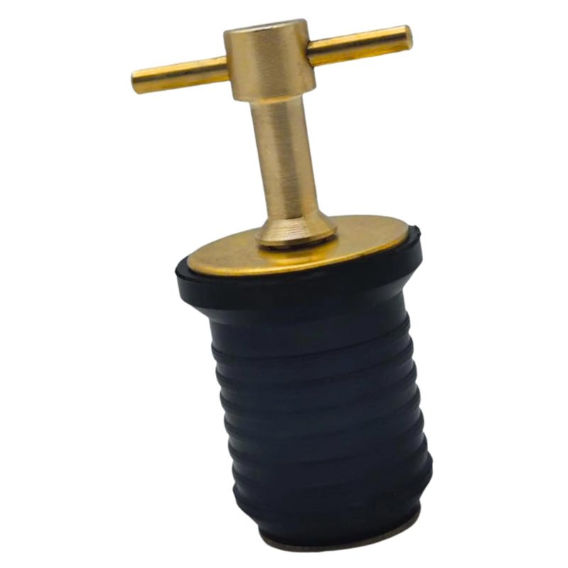 MarineNow Brass T-Handle Drain Plug 1" Diameter Choose Pack Size 5-Pack