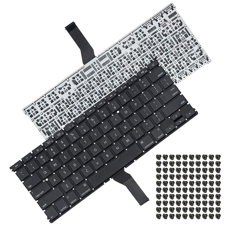 Keyboard (US English) + Screws Kit Replacement for MacBook Air 13" A1369 (Mid 2011) A1466 (Mid 2012 to Mid 2017)