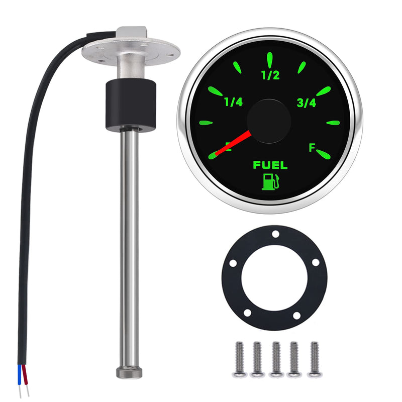 KAOLALI Marine Fuel Gauge Level Fuel Gauge Sending Unit for Boat Fuel Sender Stainless Steel Truck Car and Fuel Water Gauge Sending 240-33 ohms 19"(475mm 19"(475mm）
