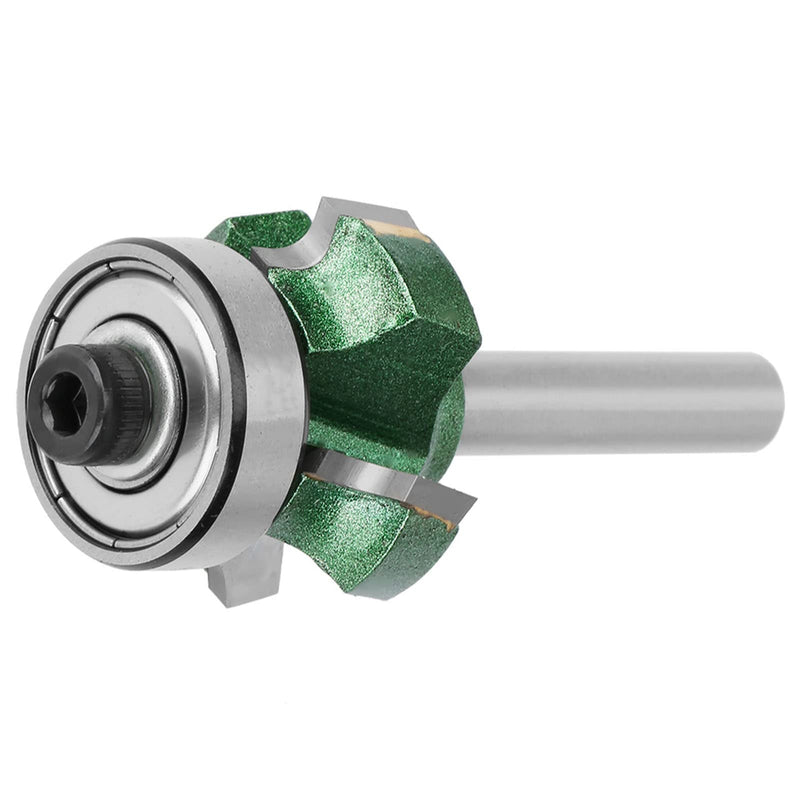 Banding Cutter,Trimmer Wood,R1 Bit Slotting Router Cutter,Banding Trimmer Routers Bevel Top Trim Router Woodworking Milling Cutter 4 Teeth Trimming Cutter Trimmer Router Bit(1/4 * R3) 1/4 * R3