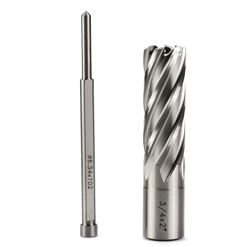 OSCARBIDE 3/4" x 2" HSS Annular Cutter 3/4" Weldon Shank Mag Drill Bit | 2 Flat | 3/4"Cutting Diameter | 2"Cutting Depth | Burr-Free Holes | Rapid Chip Removal | 10x Faster Than Twist Drills