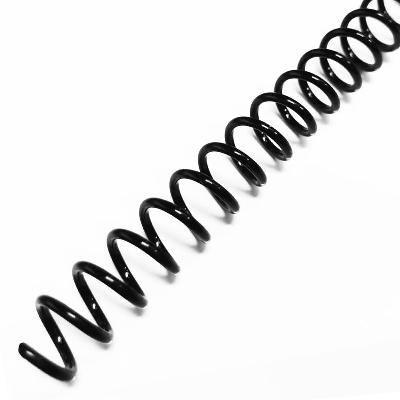 Binditek 100 Pack Plastic Spiral Binding Coils, 9mm (11/32"), 60 Sheet Capacity, 4:1 Pitch, Black, 48Loops, for Letter Size, for Students and Coworkers 9mm (60 Sheet Capacity) 100P , Black