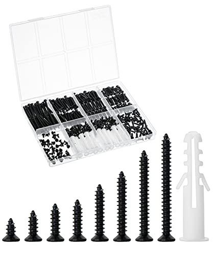 Mr. Pen- Wood Screws Assortment Kit, 400 pcs, 20 M6 Screw Anchor