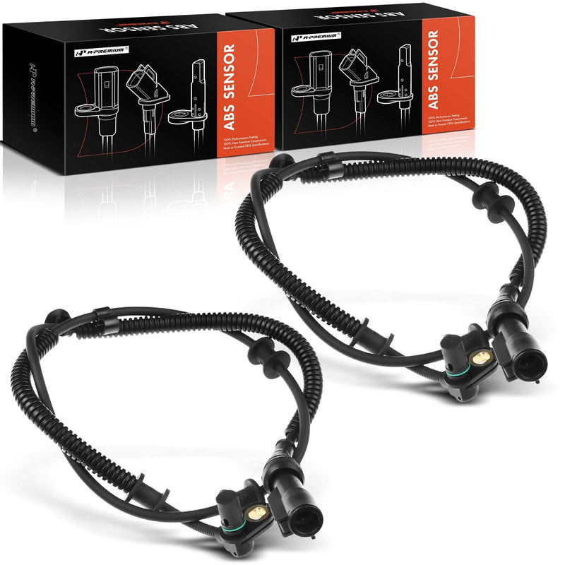 A-Premium 2PC Set Front ABS Wheel Speed Sensors Compatible with [4WD] Ford F-150 F150 2005-2008 & Lincoln Mark LT 2006-2008 - Front Driver & Passenger Side