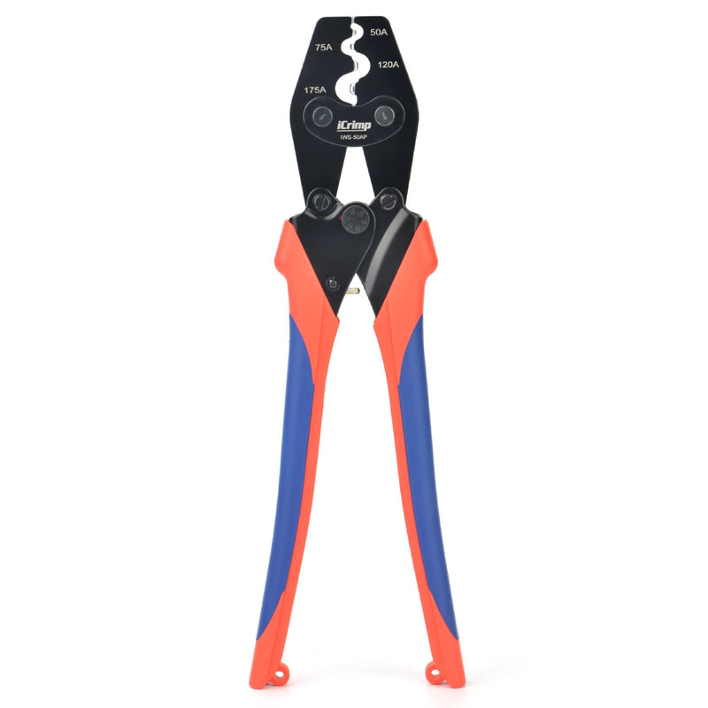 iCrimp IWS-50AP Battery Cable Crimping Tool for Power 50A & 75A Connectors, Anderson SB50 SB120 SB175 Connectors, AWG 8-1/0 Battery Cable Lugs