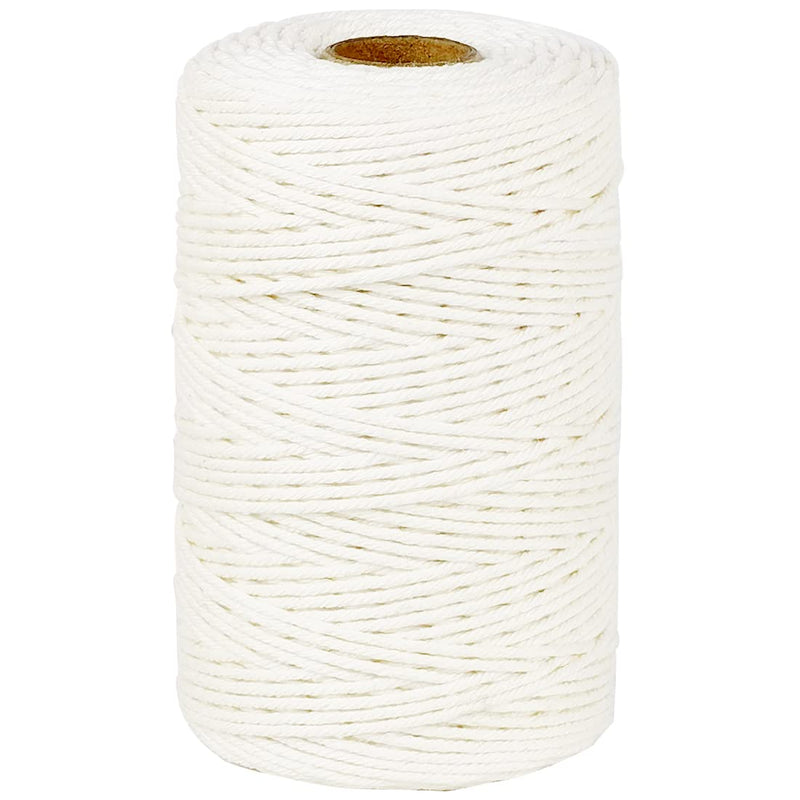 PerkHomy Cotton Butchers Twine String 500 Feet 2mm Twine for Cooking Food Safe Crafts Bakers Kitchen Butcher Meat Turkey Sausage Roasting Gift Wrapping Gardening Crocheting Knitting Natural White