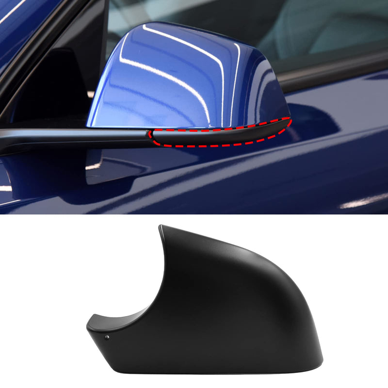 Jaronx Compatible with Tesla Model Y Mirror Lower Cover 2018-2025,Left Drive Side Rearview Mirrors Base Trim Bottom Cover Replacement for Tesla Model Y Accessories(Left) Left Side Black