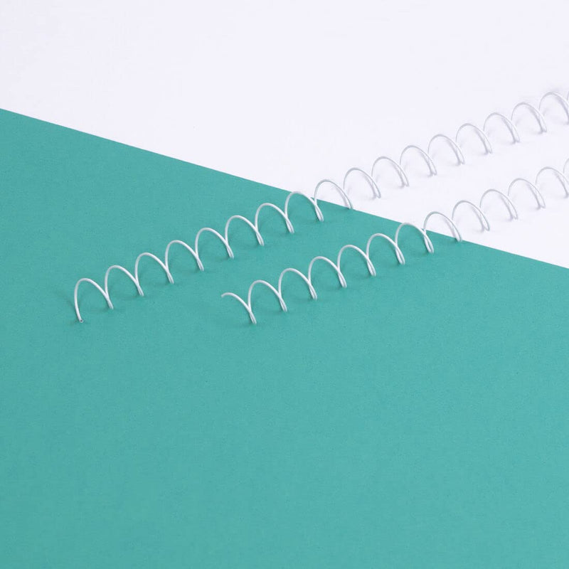 Craftelier - Kit of 2 Spirals for Binding Albums, Notebooks or Agendas | Ideal for Scrapbooking and Craft Projects | Ø 1.27 cm (0.5") | Length 30.5 cm (12") - White Color 0.5"