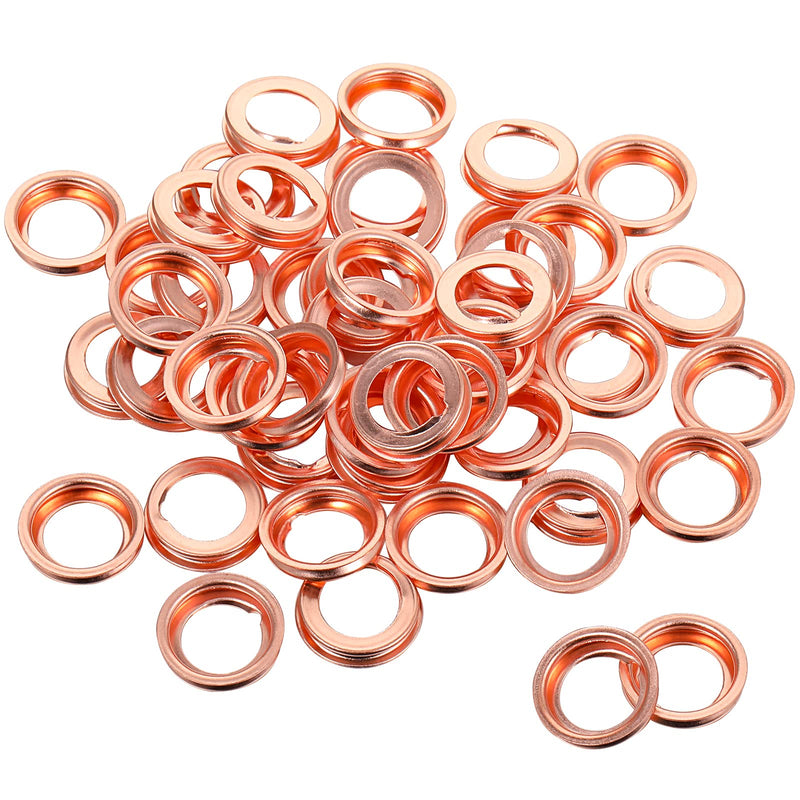 Mudder 50 Pieces Nissan Drain Plug Gasket 12mm Oil Drain Plug Gasket Aluminum Engine Oil Crush Washers Compatible with Infiniti Part 11026-ja00a