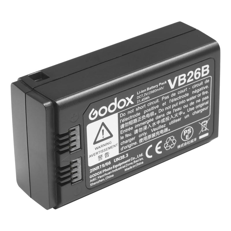GODOX VB26B 7.2V 3000mAh Rechargeable Lithium-ion Li-ion Battery Pack V1-C V1-N V1-S V1-F V1-O V1-P V850III V860III-C V860III-N V860III-S V860III-F V860III-O On Camera Flash Speedlight